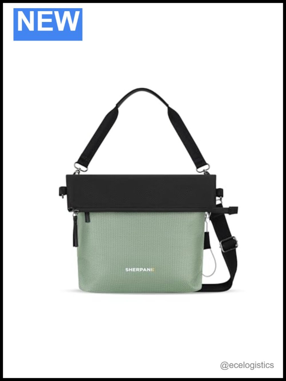 Anti-Theft Crossbody Tote Recycled Nylon RFID Black